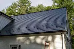 Mane21013 - Foxborough, Ma 02035 Interlock Metal Roofing Black Aluminum Cedar Shingle Roof 54